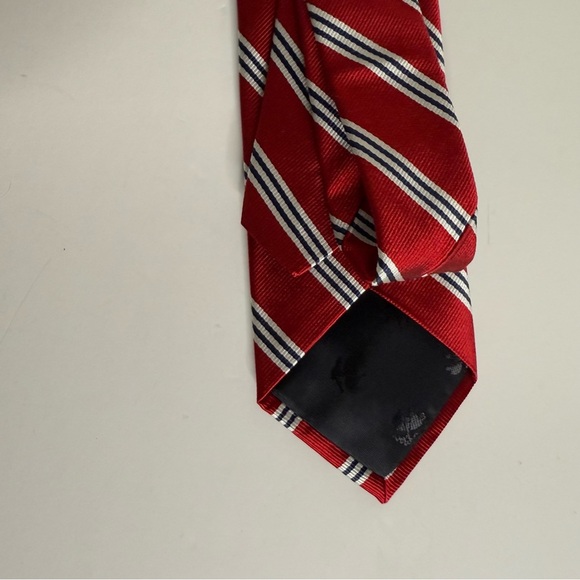 Brooks Brother Classic Red Striped Men's Tie - Picture 6 of 6